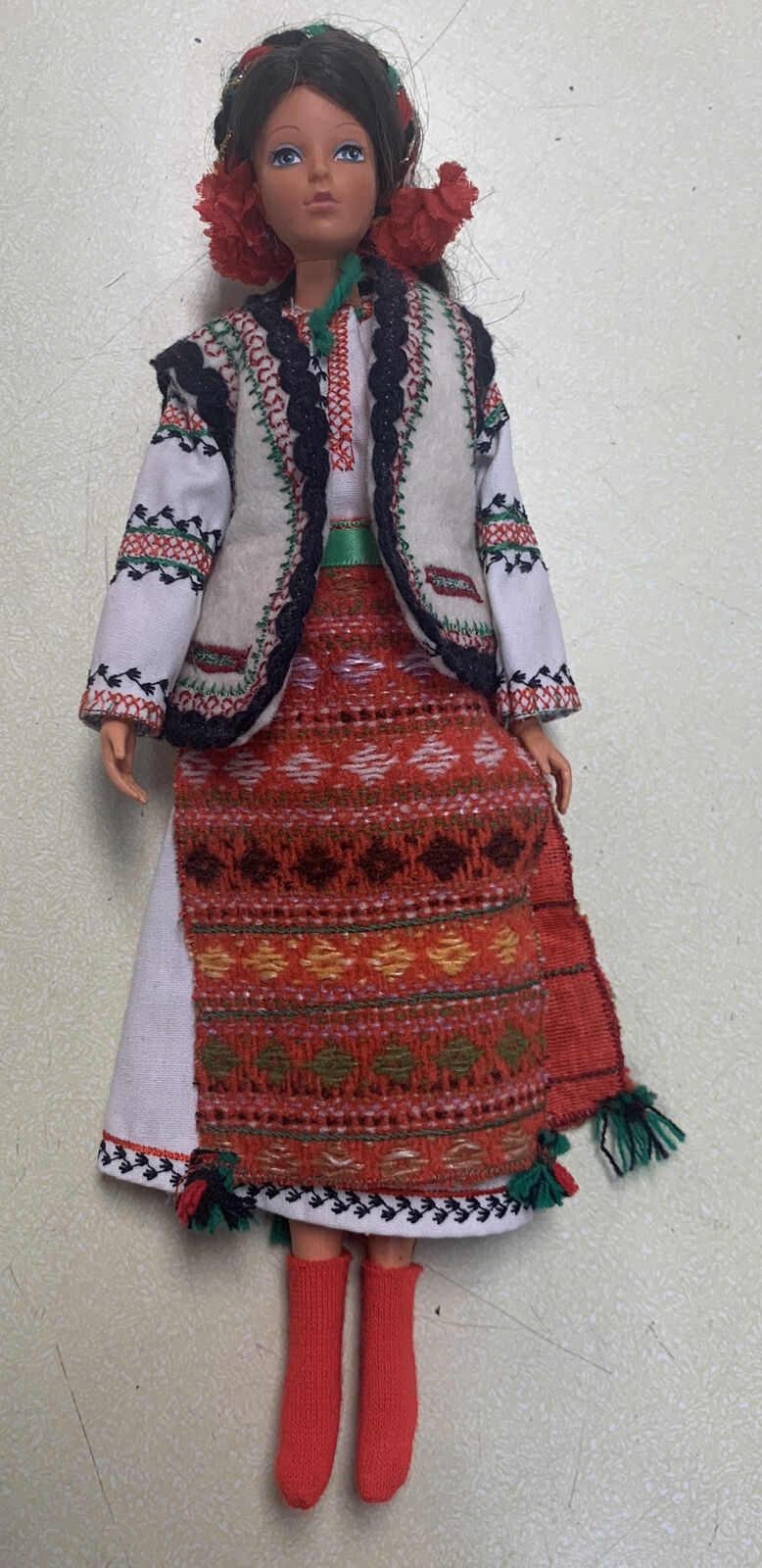Ukrainian Barbie Doll With Traditional Hutzul Keptar