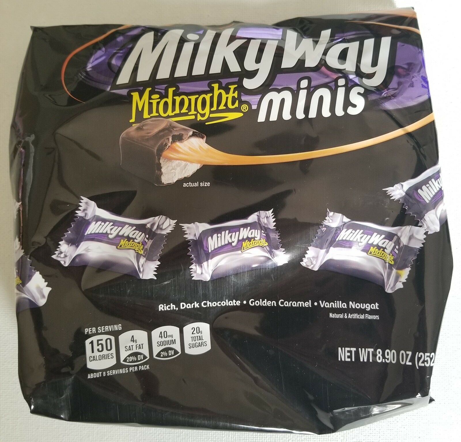 New Milky Way Midnight Dark Chocolate Minis 8.90 Oz Free Worldwide Shipping