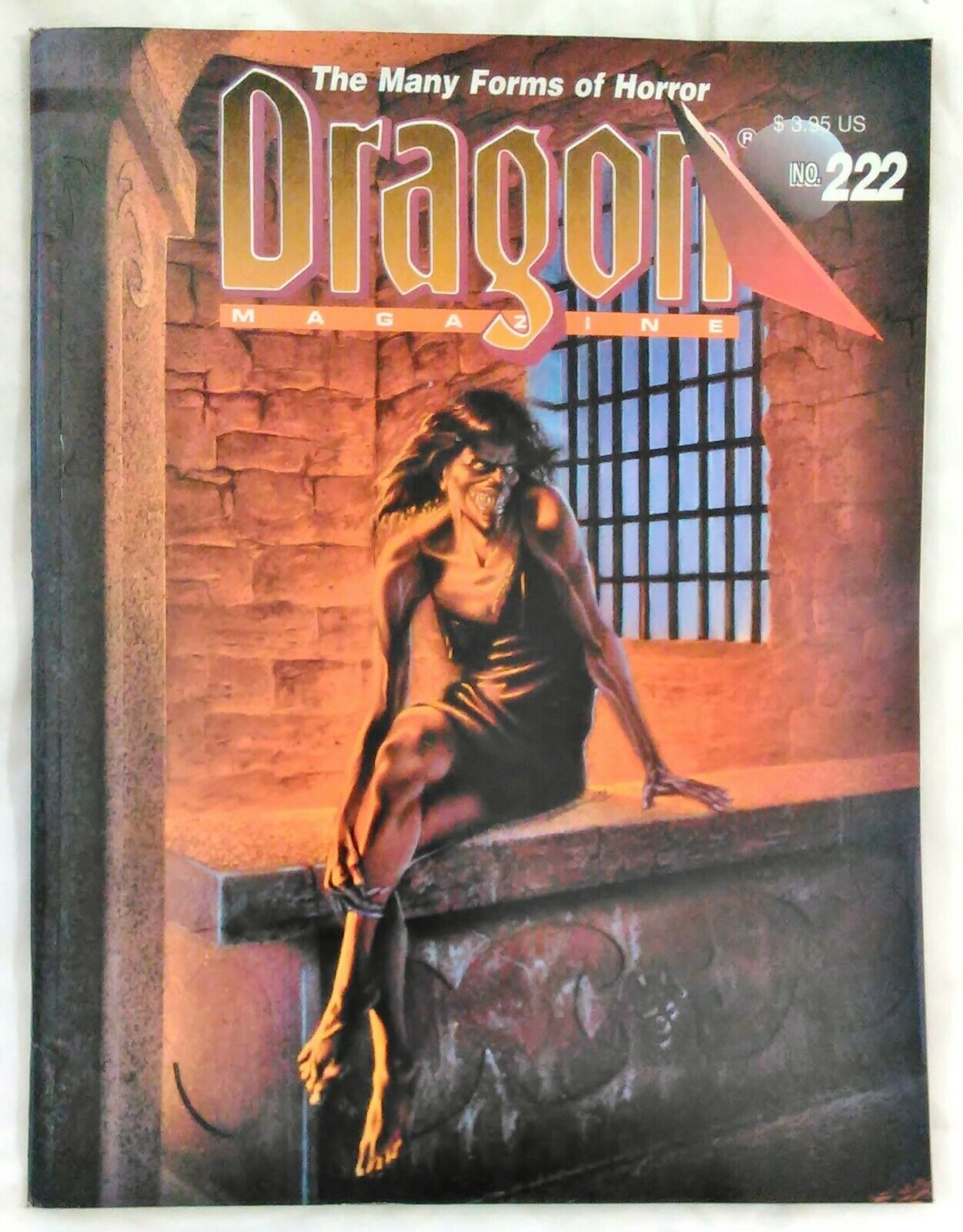 Tsr Dragon Magazine #222 Vol. Xx, No. 5 Oct 1995 - The Many Forms Of Horror