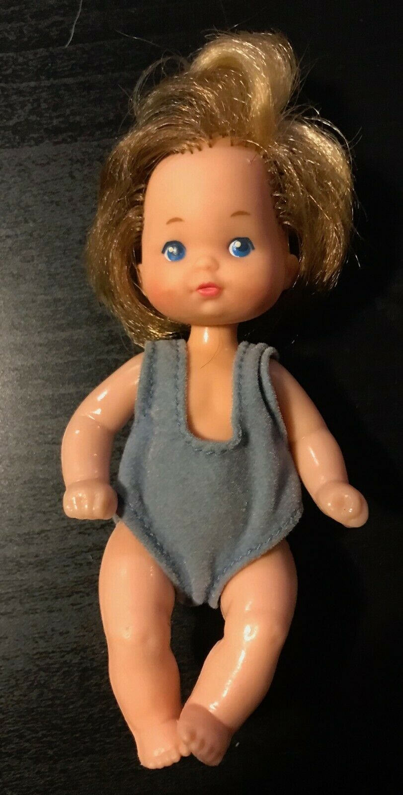 Vintage 1976 Mattel Barbie Heart Family? Baby Girl Doll With Clothes 4.5"