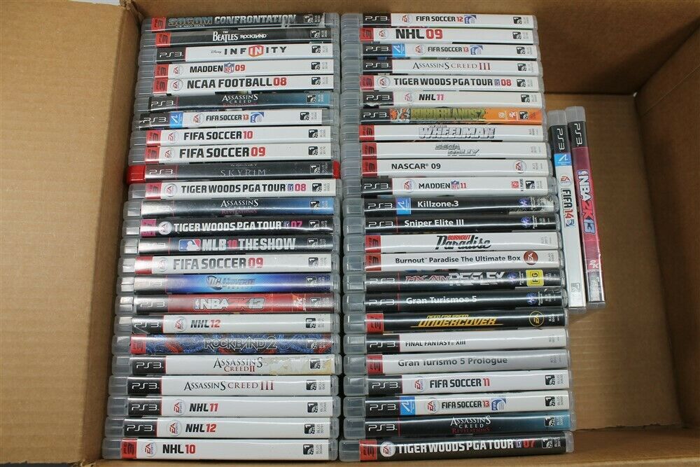 Ps3 Lot Of 50 Playstation 3 Games- Final Fantasy Xiii, Burnout Paradise, Skyrim