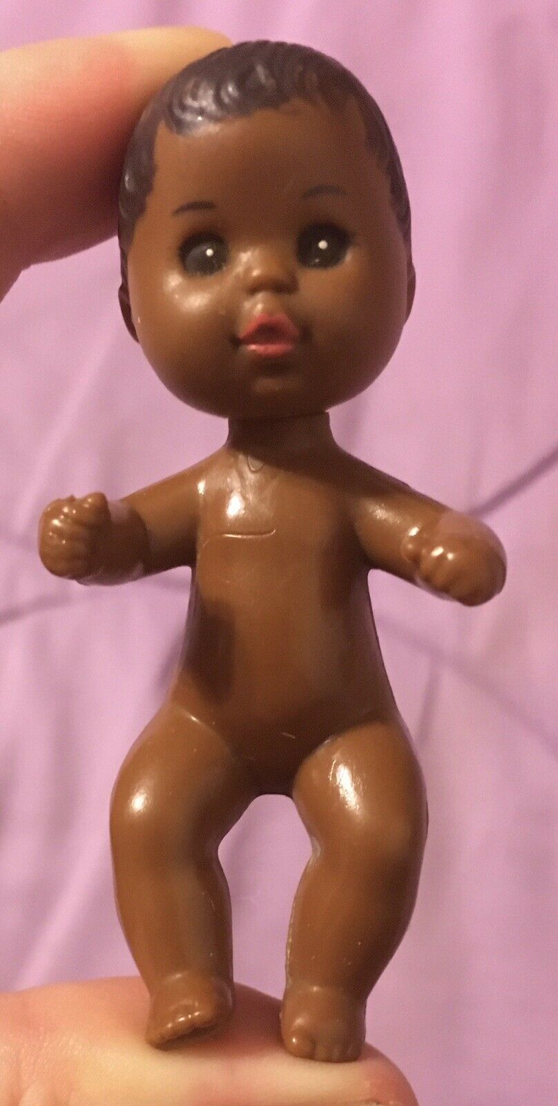 Vintage Mattel Barbie Krissy Black African American Aa Doll Baby Infant 1973 Euc