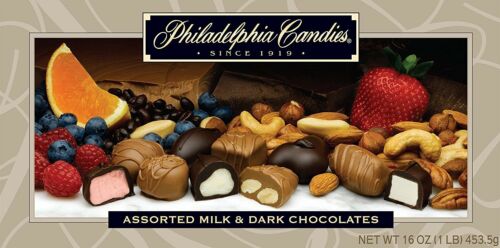Philadelphia Candies Assorted Milk And Dark Boxed Chocolates, 1 Pound Gift Box