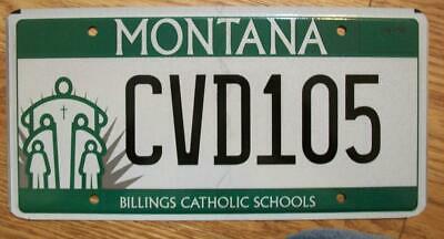 Single Montana License Plate - Cvd105 - Billings Catholic Schools