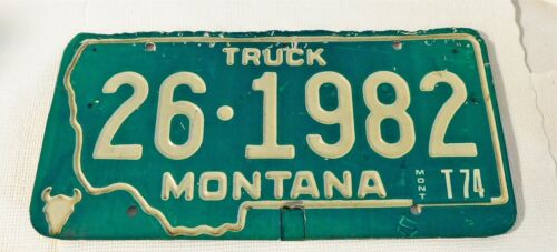 Montana 1974 License Plate